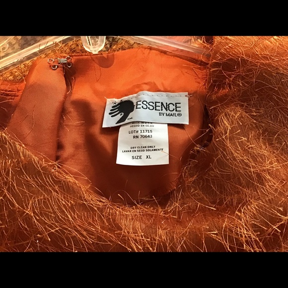 Essence by mail ladies glittery fuzzy rust color top. EUC - Picture 3 of 4
